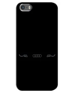 Чехол для iPhone 5 / 5s / SE с картинкой «Audi — световой подпись»