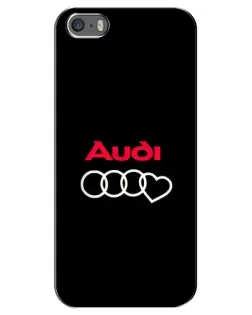 Чехол для iPhone 5 / 5s / SE с картинкой «Логотип Audi Heart»