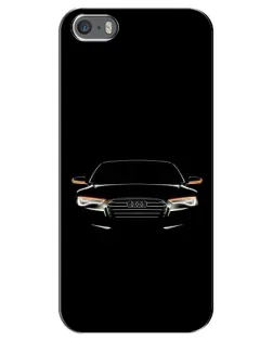Чехол для iPhone 5 / 5s / SE с картинкой «Audi — ночной контур»