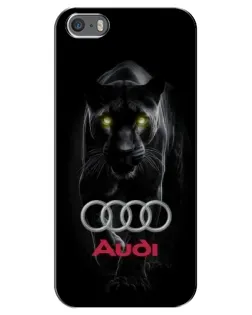 Чехол для iPhone 5 / 5s / SE с картинкой «Пантера и Audi»