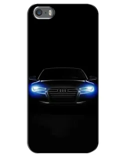 Чехол для iPhone 5 / 5s / SE с картинкой «Audi в неоне»