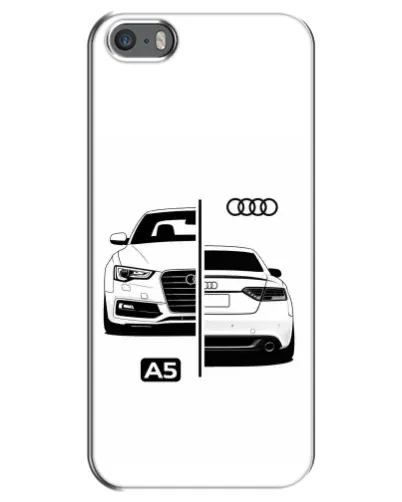 Чехол для iPhone 5 / 5s / SE с картинкой «Audi — контрастный дизайн»