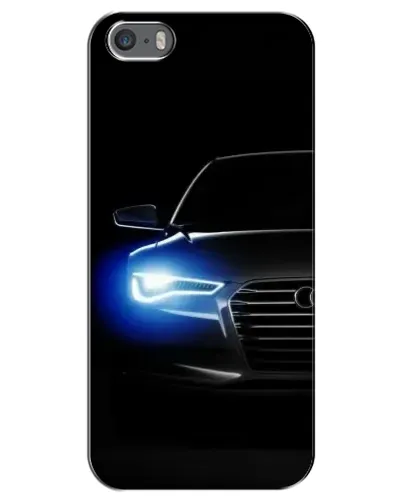 Чехол для iPhone 5 / 5s / SE с картинкой «Неоновый взгляд Audi»
