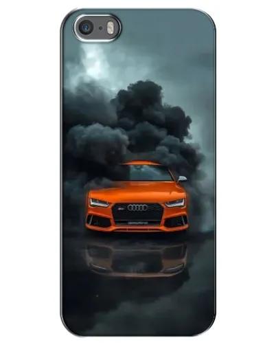 Чехол для iPhone 5 / 5s / SE с картинкой «Audi в облаках дыма»