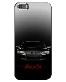 Чехол для iPhone 5 / 5s / SE с картинкой «Audi — градиентный контур»