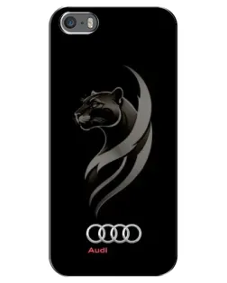Чехол для iPhone 5 / 5s / SE с картинкой «Графика — пантера и Audi»