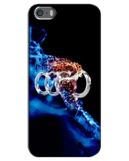 Чехол для iPhone 5 / 5s / SE с картинкой «Энергия лого Audi»
