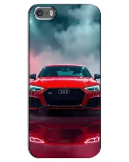 Чехол для iPhone 5 / 5s / SE с картинкой «Audi RS — красный стиль»