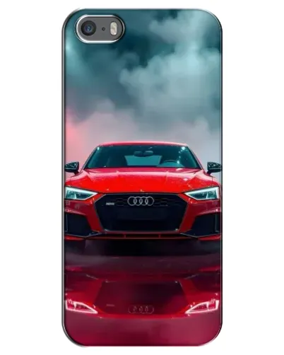 Чехол для iPhone 5 / 5s / SE с картинкой «Audi RS — красный стиль»
