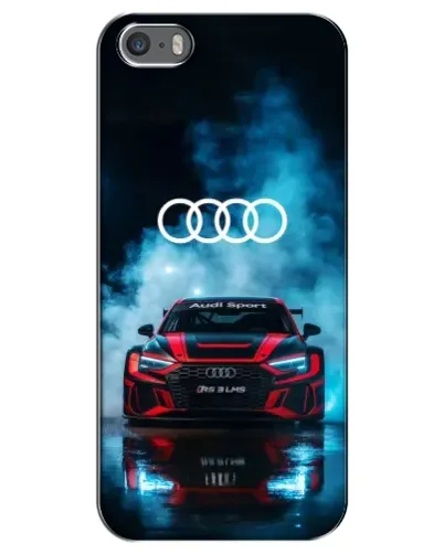 Чехол для iPhone 5 / 5s / SE с картинкой «Audi Sport — неон»