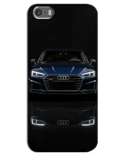 Чехол для iPhone 5 / 5s / SE с картинкой «Audi — ночное отражение»