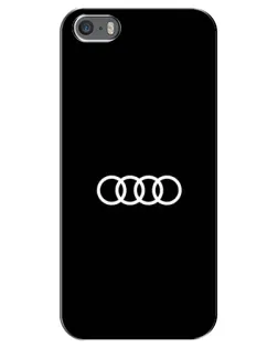 Чехол для iPhone 5 / 5s / SE с картинкой «Audi White Logo»
