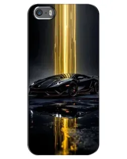 Чехол для iPhone 5 / 5s / SE с картинкой «Ночной Lamborghini драйв»