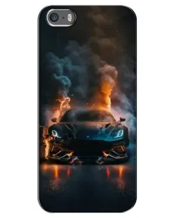 Чехол для iPhone 5 / 5s / SE с картинкой «Lamborghini дымная эстетика» Чехол для iPhone 5 / 5s / SE с картинкой «Lamborghini дымная эстетика»