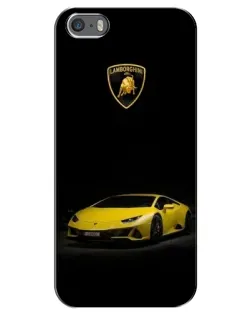 Чехол для iPhone 5 / 5s / SE с картинкой «Lamborghini желтый акцент» Чехол для iPhone 5 / 5s / SE с картинкой «Lamborghini желтый акцент»