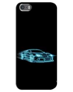 Чехол для iPhone 5 / 5s / SE с картинкой «Неоновый контур Lamborghini» Чехол для iPhone 5 / 5s / SE с картинкой «Неоновый контур Lamborghini»