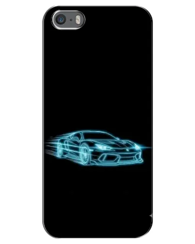 Чехол для iPhone 5 / 5s / SE с картинкой «Неоновый контур Lamborghini»