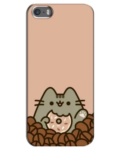 Чехол для iPhone 5 / 5s / SE с картинкой «Кофейный Пушин»