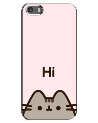 Чехол для iPhone 5 / 5s / SE с картинкой «Пушин говорит Hi»