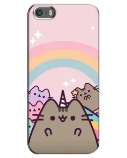 Чехол для iPhone 5 / 5s / SE с картинкой «Единорог Pusheen»