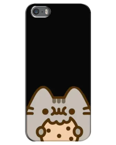 Чехол для iPhone 5 / 5s / SE с картинкой «Пушин на черном»