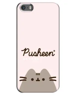 Чехол для iPhone 5 / 5s / SE с картинкой «Pusheen логотип»