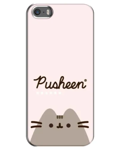 Чехол для iPhone 5 / 5s / SE с картинкой «Pusheen логотип»