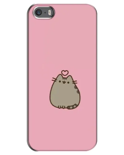 Чехол для iPhone 5 / 5s / SE с картинкой «Pusheen сердце»