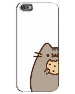 Чехол для iPhone 5 / 5s / SE с картинкой «Пушин с печеньем»