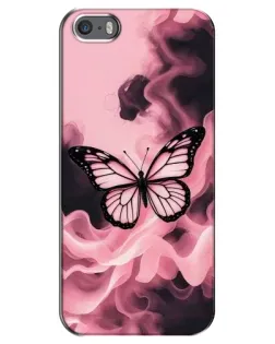 Чехол для iPhone 5 / 5s / SE с картинкой «Бабочка в дыму» Чехол для iPhone 5 / 5s / SE с картинкой «Бабочка в дыму»