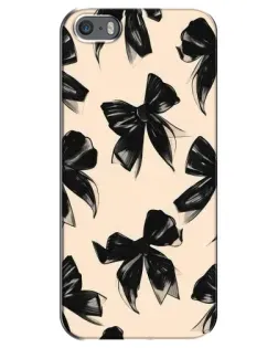 Чехол для iPhone 5 / 5s / SE с картинкой «Паттерн черные банты» Чехол для iPhone 5 / 5s / SE с картинкой «Паттерн черные банты»