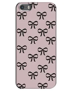 Чохол для iPhone 5 / 5s / SE з картинкою «Чорні бантики»