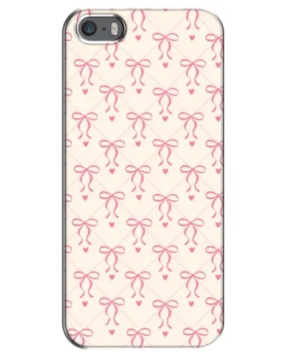 Чехол для iPhone 5 / 5s / SE с картинкой «Розовые бантики Coquette»