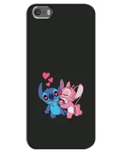 Чохол для iPhone 5 / 5s / SE з картинкою «Анжел цілує Стіча»