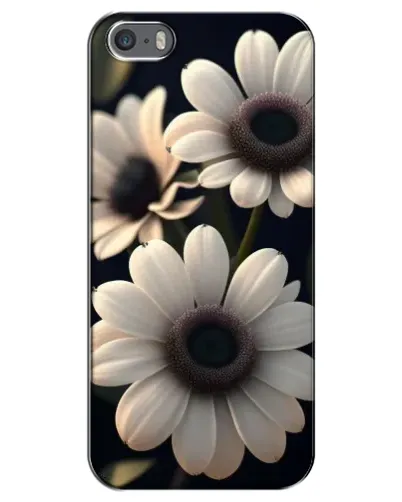 Чехол для iPhone 5 / 5s / SE с картинкой «Белые маргаритки макро»