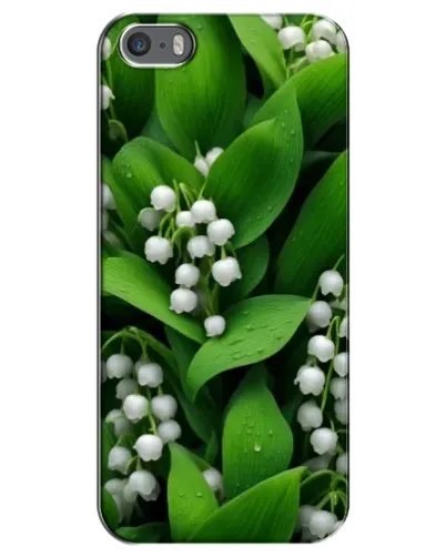 Чехол для iPhone 5 / 5s / SE с картинкой «Ландыши в зелени»