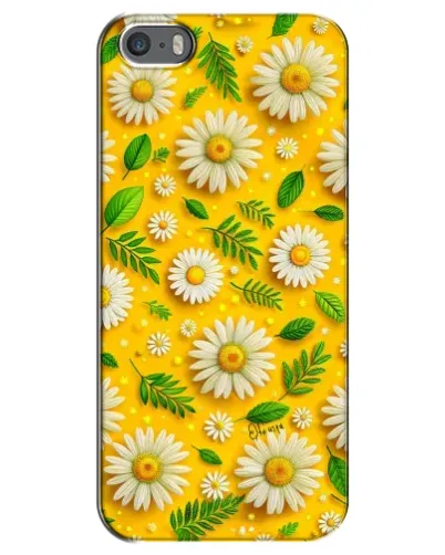 Чехол для iPhone 5 / 5s / SE с картинкой «Ромашковое солнце»