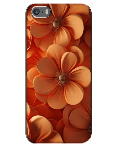 Чехол для iPhone 5 / 5s / SE с картинкой «Оранжевый макро цветок»