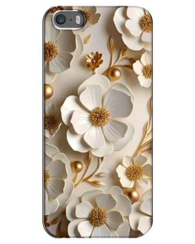 Чехол для iPhone 5 / 5s / SE с картинкой «Белие бумажние  цвети»