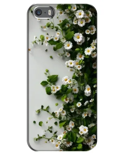 Чехол для iPhone 5 / 5s / SE с картинкой «Ветка мелких белых цветов»