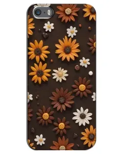 Чехол для iPhone 5 / 5s / SE с картинкой «Узор из маленьких подсолнухов» Чехол для iPhone 5 / 5s / SE с картинкой «Узор из маленьких подсолнухов»
