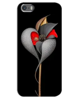 Чехол для iPhone 5 / 5s / SE с картинкой «Серебряный фантазийный цветок» Чехол для iPhone 5 / 5s / SE с картинкой «Серебряный фантазийный цветок»