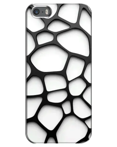 Чехол для iPhone 5 / 5s / SE с картинкой «Белая объемная сетка»
