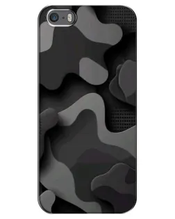 Чехол для iPhone 5 / 5s / SE с картинкой «Темный абстрактный камуфляж» Чехол для iPhone 5 / 5s / SE с картинкой «Темный абстрактный камуфляж»