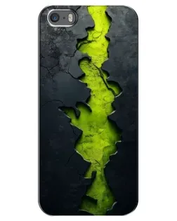 Чехол для iPhone 5 / 5s / SE с картинкой «Салатовый разлом скалы» Чехол для iPhone 5 / 5s / SE с картинкой «Салатовый разлом скалы»
