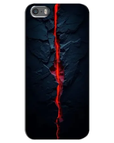 Чехол для iPhone 5 / 5s / SE с картинкой «Kрасная лавовая трещина»
