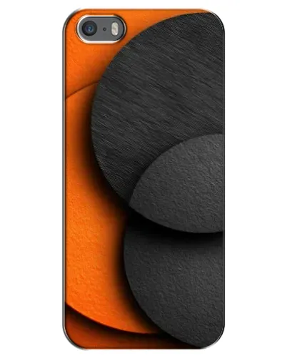 Чехол для iPhone 5 / 5s / SE с картинкой «Геометрия оранжевых кругов»