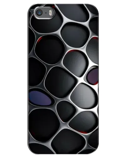 Чехол для iPhone 5 / 5s / SE с картинкой «Объемная темная решетка»