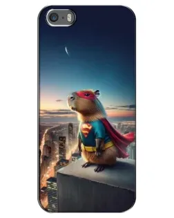 Чехол для iPhone 5 / 5s / SE с картинкой «Капи-мен супергерой»