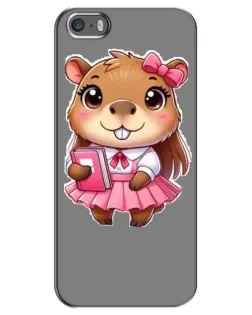 Чехол для iPhone 5 / 5s / SE с картинкой «Девочка капибара»